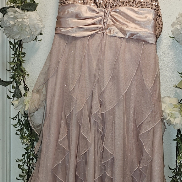 Strapless sequin top high low dress by Speechless - Picture 2 of 4